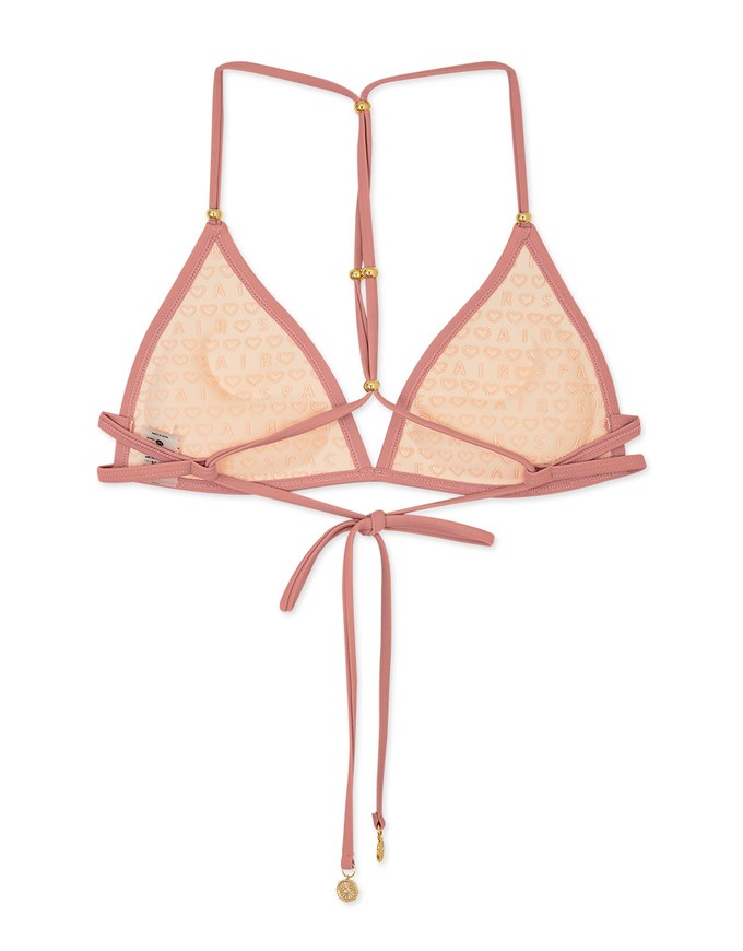 Beaded Y-Shaped Push-Up Bikini Top (Thick Padded)