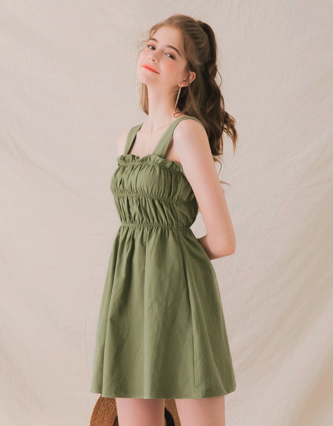 Sweetie Ruffle Thick Strap Dress