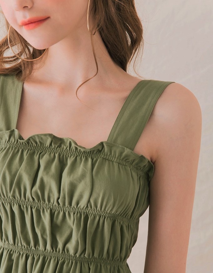 Sweetie Ruffle Thick Strap Dress