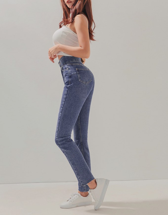 Regular 身長- No Filter Shape-Up Slimming Straight-Leg Denim
