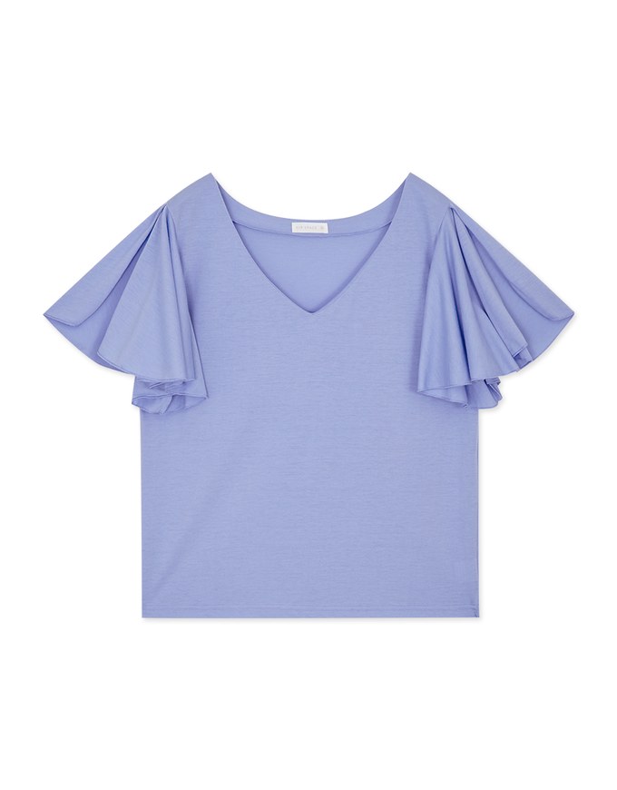 Flared Sleeves With Slit Top