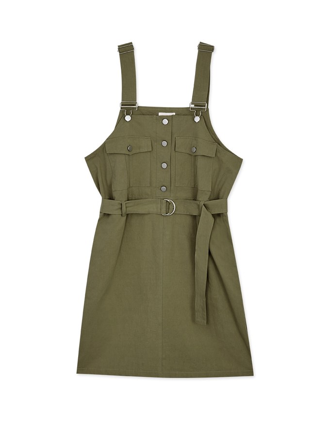Witty Pinafore Dress (With Belt)