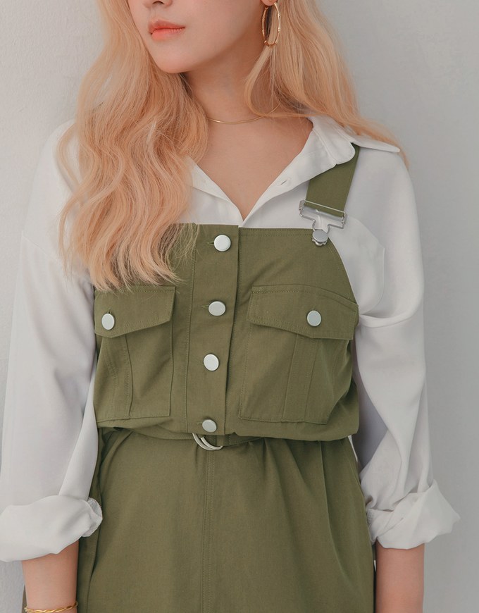 Witty Pinafore Dress (With Belt)