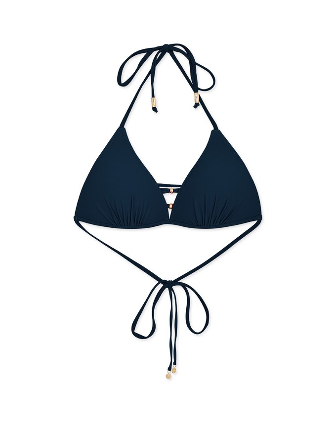 Plain Halter Crisscross Bikini Top (Thick Padded)