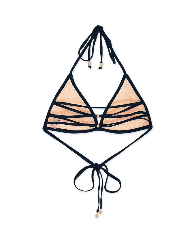 Plain Halter Crisscross Bikini Top (Thick Padded)