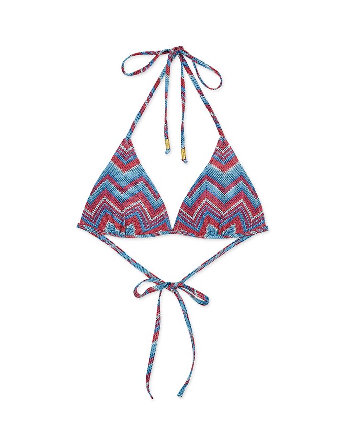 Printed Single Tie Strap Bikini Top (Lightly Padded)