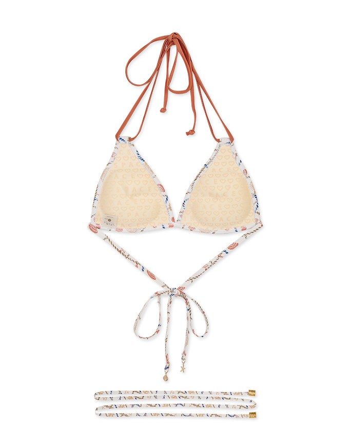 IRIS X Printed Double Straps Bikini Top (Thick Padded)