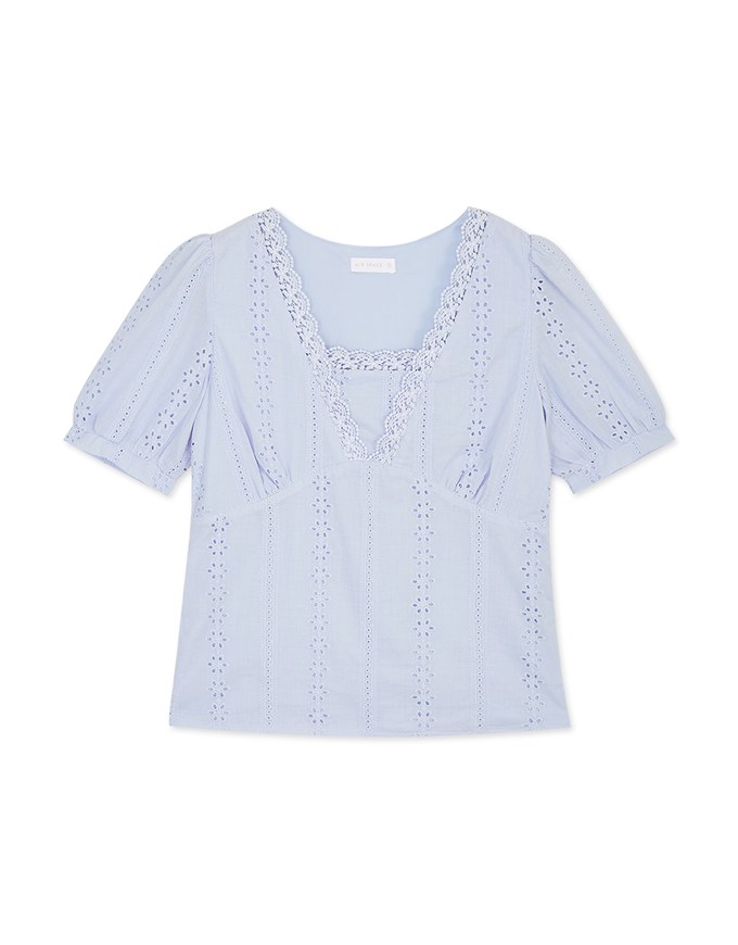 Broderie Anglaise Lace Trim Top