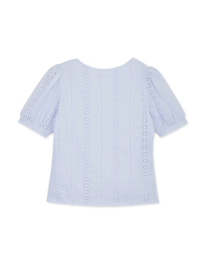 Broderie Anglaise Lace Trim Top