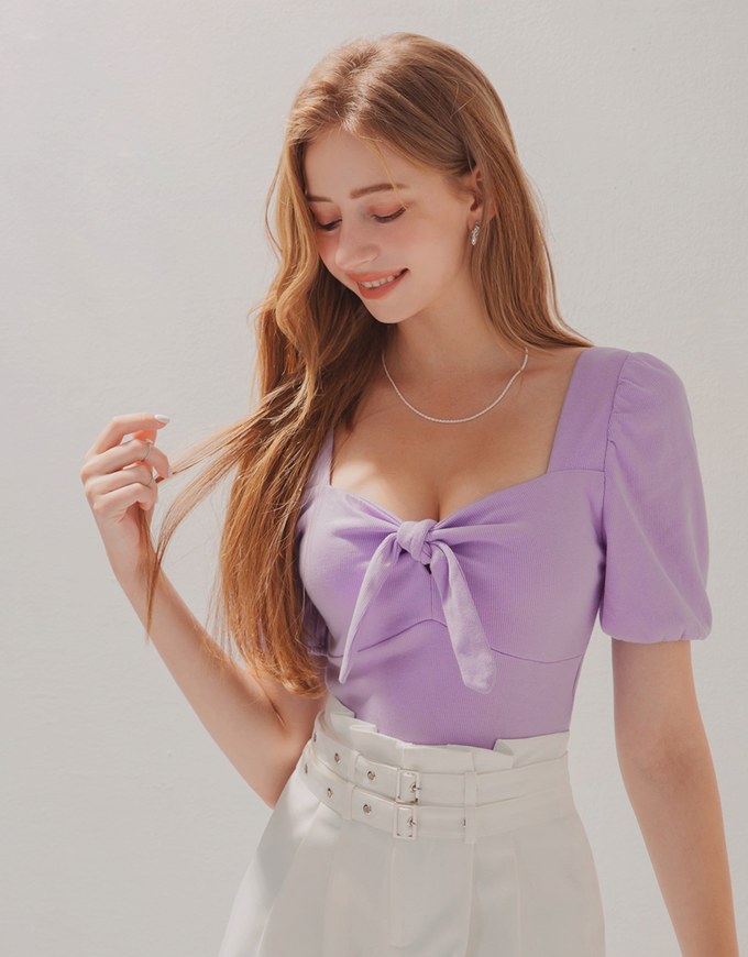 Stylish Front-Knot Crop Top