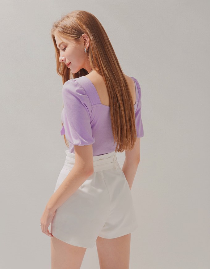 Stylish Front-Knot Crop Top