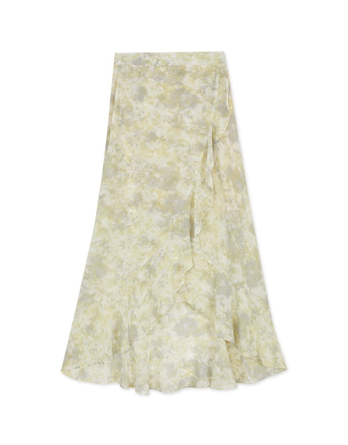 Tie-Dye Ruffled Mullet Skirt