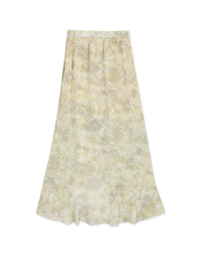 Tie-Dye Ruffled Mullet Skirt