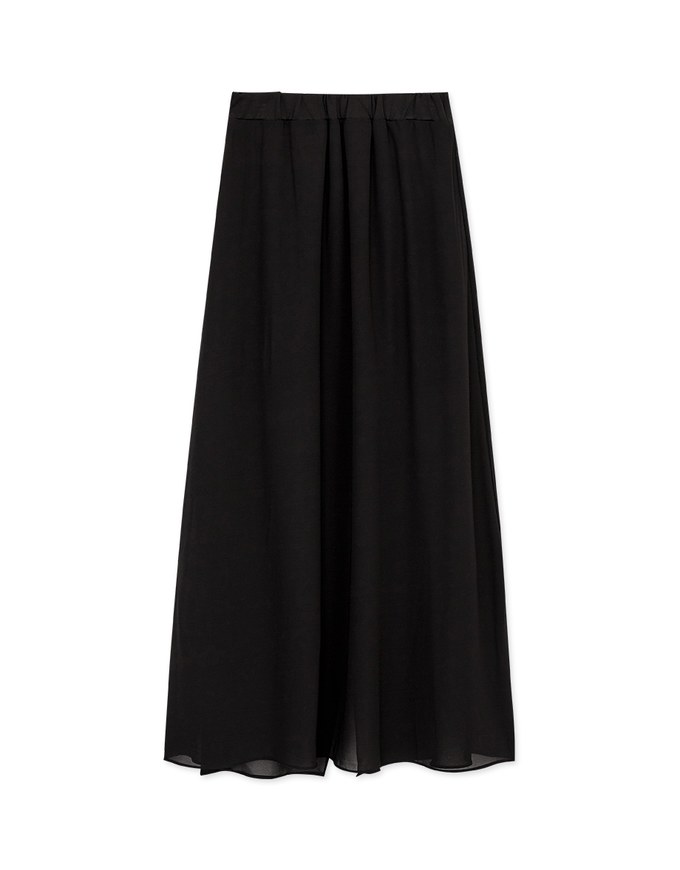 Chiffon-Overlay Maxi Skirt