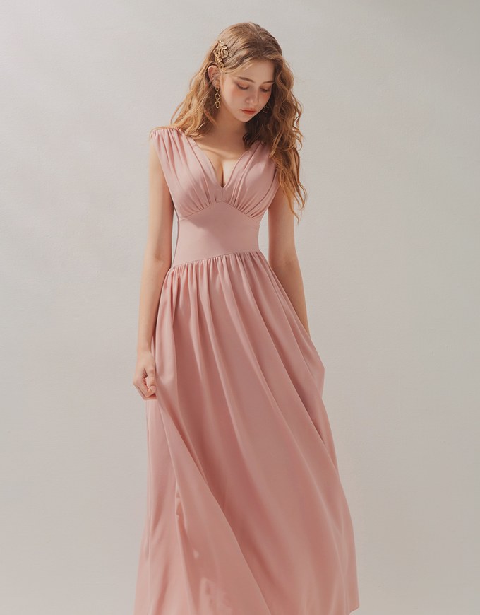 Classy Grecian Maxi Dress (With Sewn-In Paddings)
