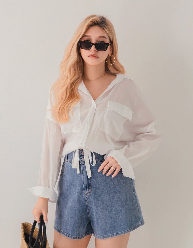 Laidback Drawstring-West Blouse