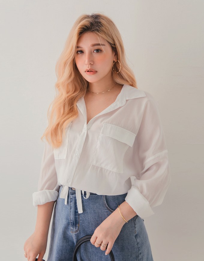 Laidback Drawstring-West Blouse