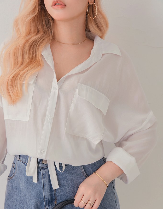 Laidback Drawstring-West Blouse