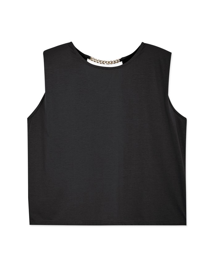 Hype Metallic Chain Tank Top (With Shoulder Pads)