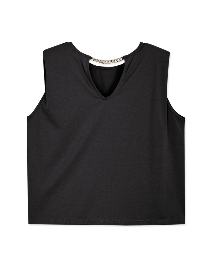 Hype Metallic Chain Tank Top (With Shoulder Pads)