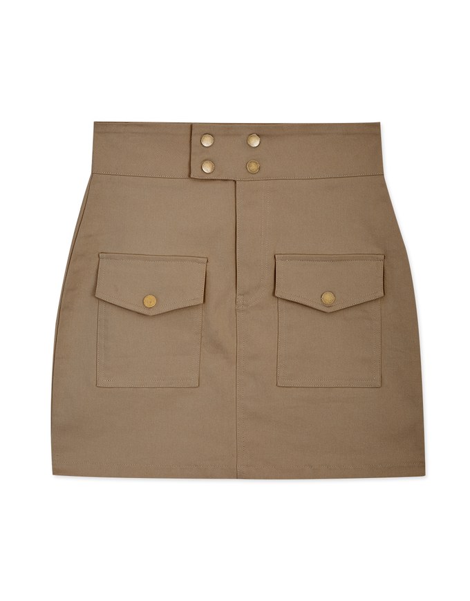 Edgy Chic Utility Mini Skirt