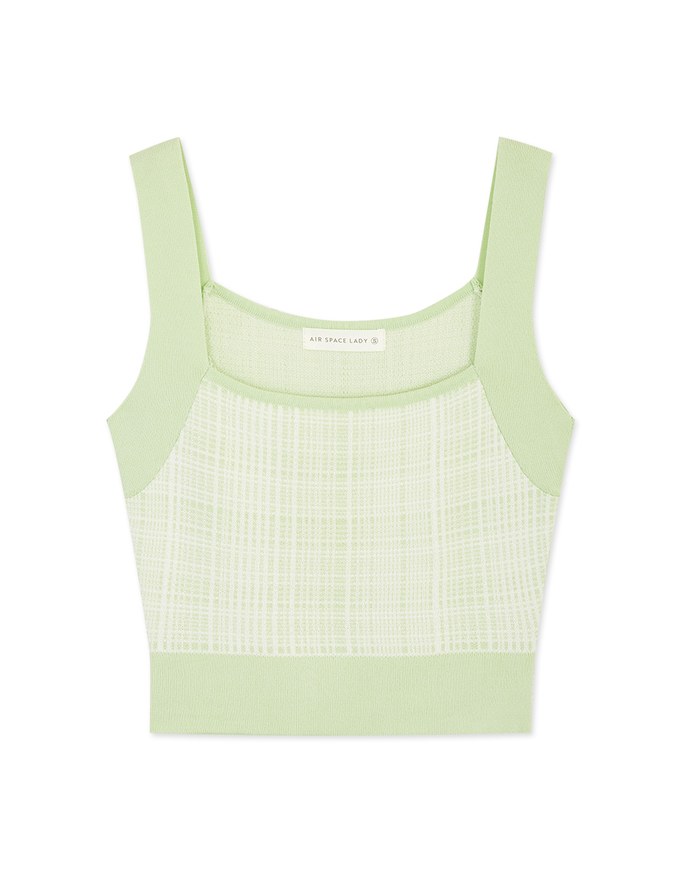 Finest Knitted Plaid Tank Top