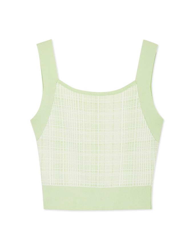 Finest Knitted Plaid Tank Top