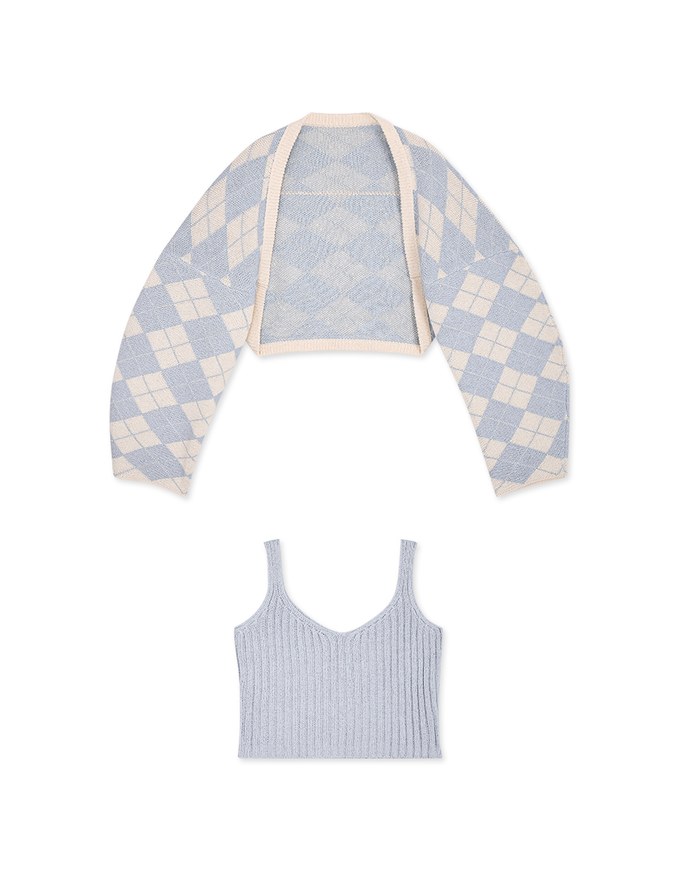 Casual Comfort Crop Knit Tank Top Set