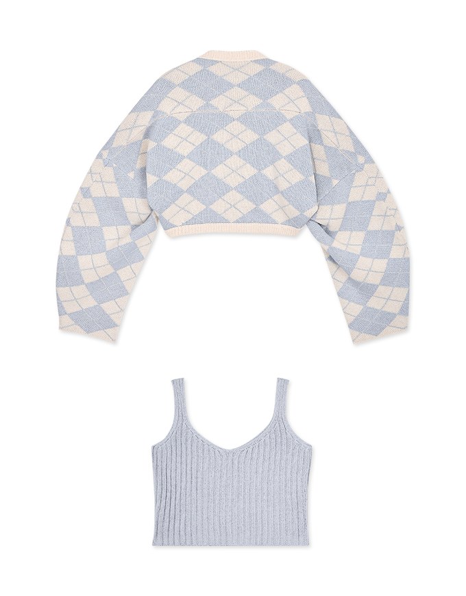 Casual Comfort Crop Knit Tank Top Set