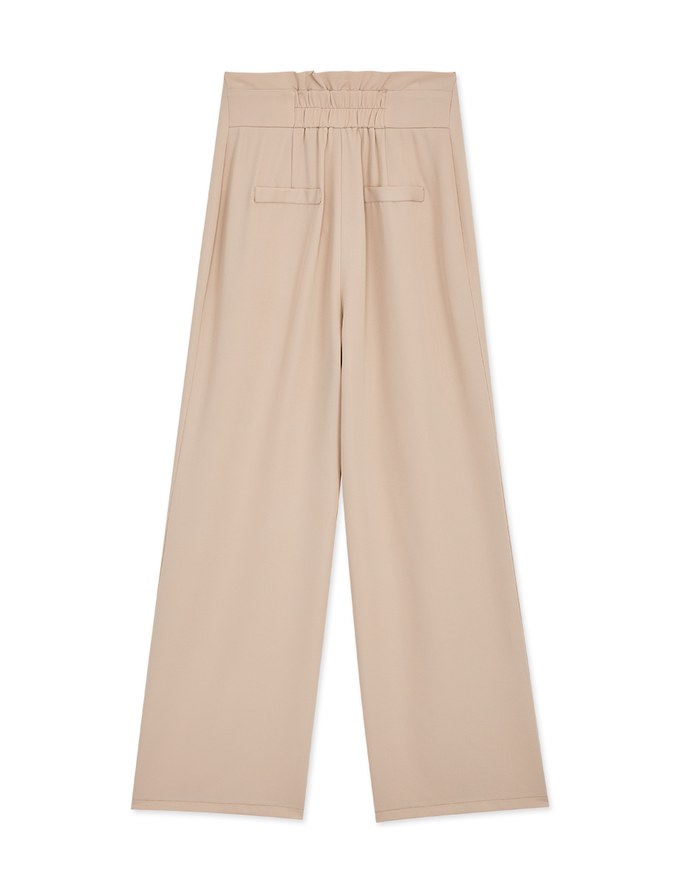 360° High-West Pleated Suit Straight-Leg Pants