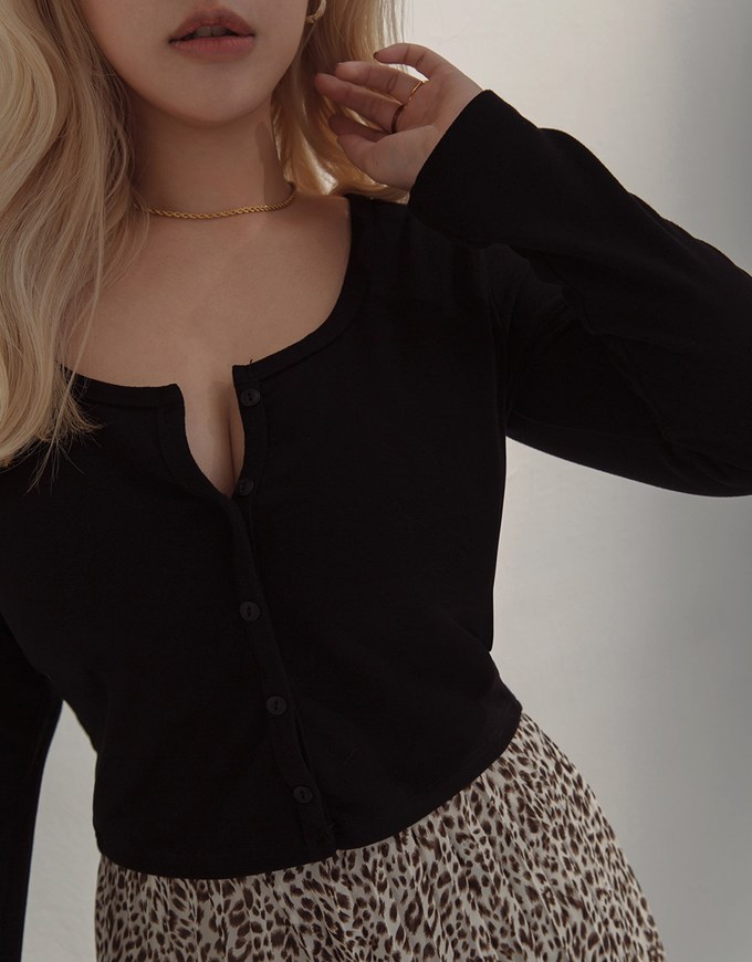 【Warm↑ Up】Basic Versatile Warm Up Buttoned Heated Bra Top