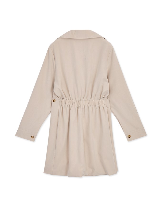 Soigné Asymmetrical Lapel Mini Suit Dress