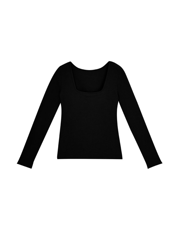 Minimal Simplicity Square-Neck Warm Up Heated Crop Bra Top