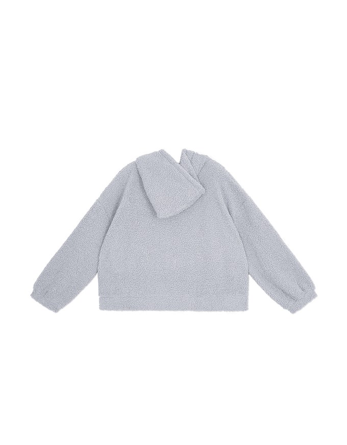 Elevated Casual Teddy Bear Pocket Hoodie