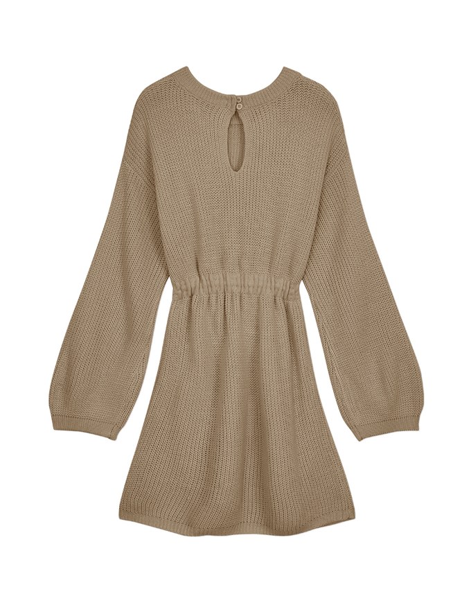 Soft Grunge Puffy West-Drawstring Mini Dress