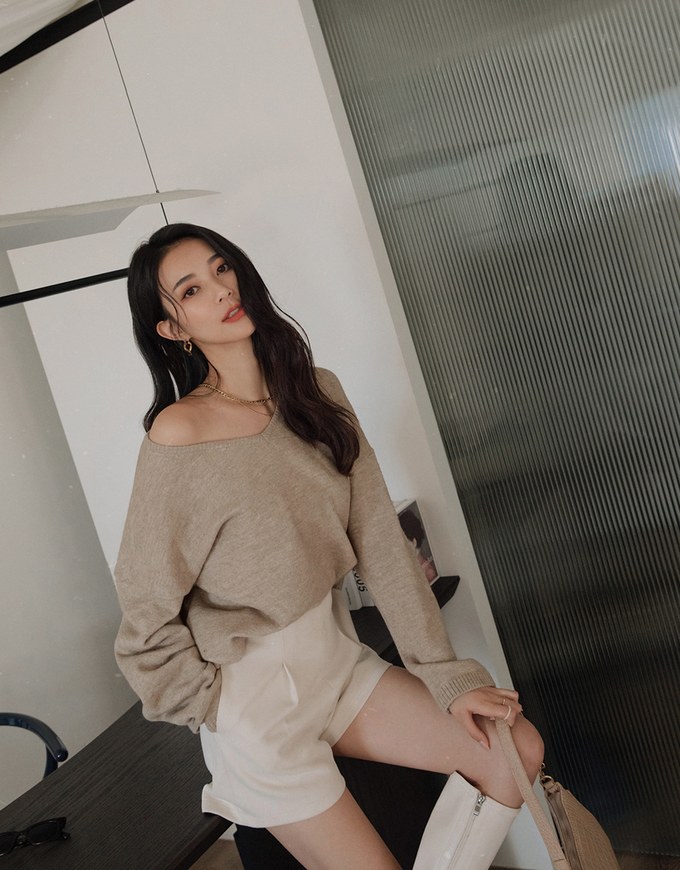 Soft Grunge Pastel Loose Knit Top