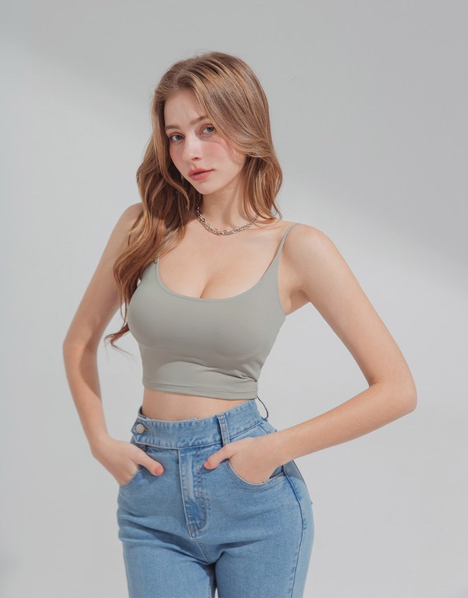 【Air Cool 2.0】Basic Minimalistic Air Comfy Thin Strap Bra Top