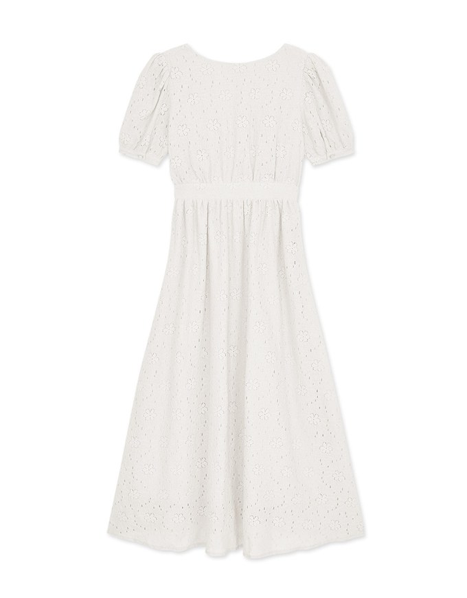 Feminine Aesthetic Overlapping Ties Lace Maxi Dress
