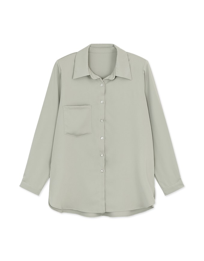 Basic Versatile Wrinkle-Free Blouse (With Detachable Shoulder Pads)