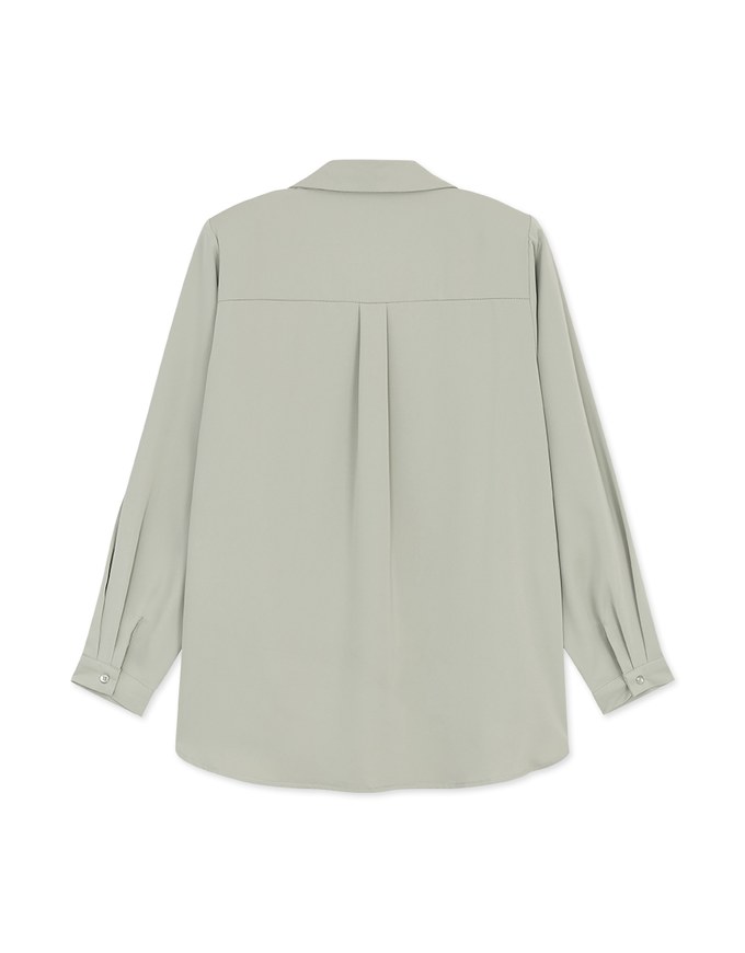 Basic Versatile Wrinkle-Free Blouse (With Detachable Shoulder Pads)