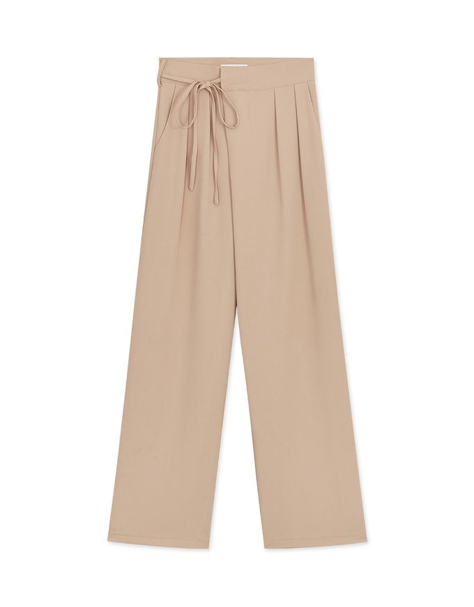 High-West Pleated Wide Leg Pants