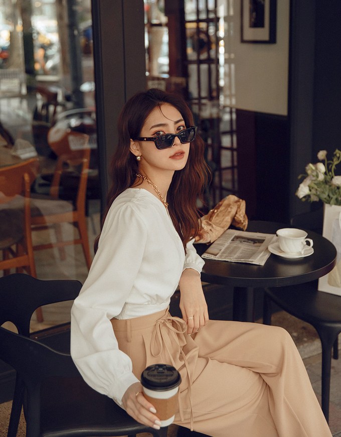 High-West Pleated Wide Leg Pants