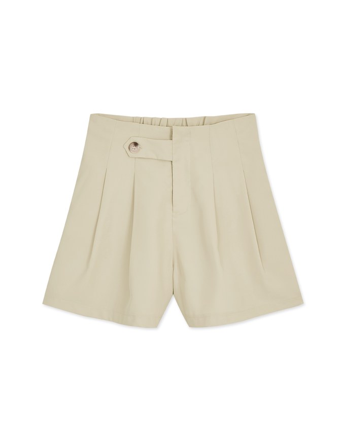 360° High-West Side-Button Pleated Suit Shorts