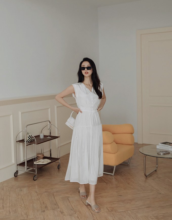 Celestial Fairy Sleeveless Splice Maxi Dress