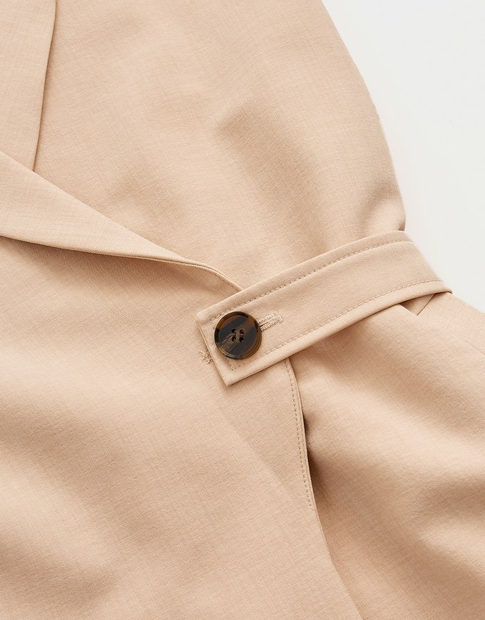 Edgy Smart Sleeveless Suit Vest (With Belt)