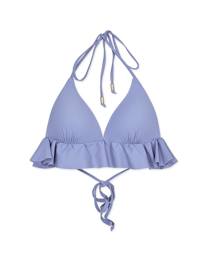 Romantic Peplum Single Tie Push Up Bikini Top (Thick Padded)
