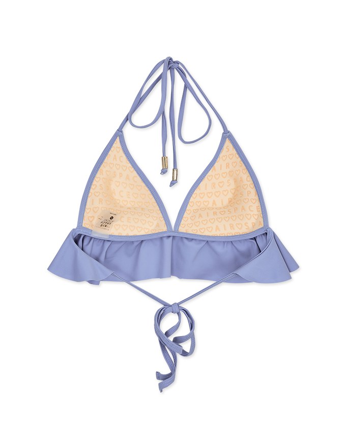 Romantic Peplum Single Tie Push Up Bikini Top (Thick Padded)