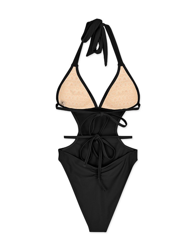 【YANBABY】Side Hollowed One-piece Bikini (Thick Padded)