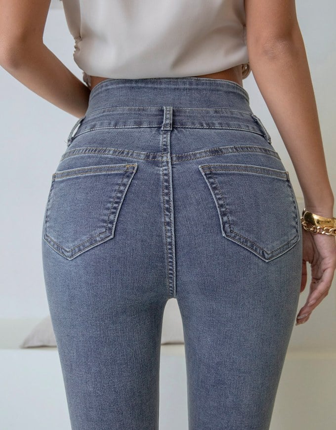 Petite Girl- Breezy Cooling No Filter Shape-Up Slimming Skinny-Fit Denim Pants