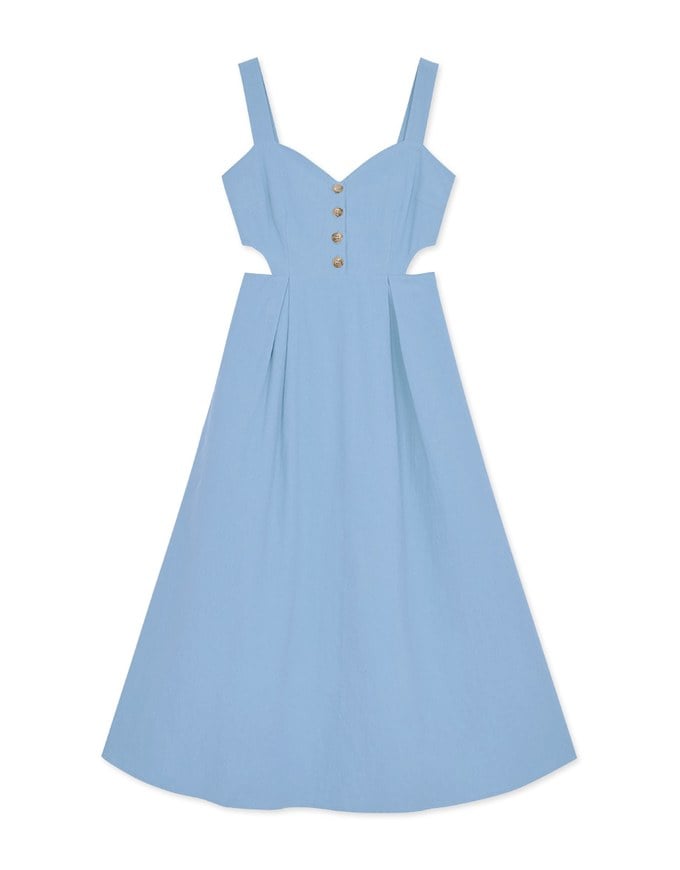 Sweetheart Neckline Side-Hollow Maxi Dress